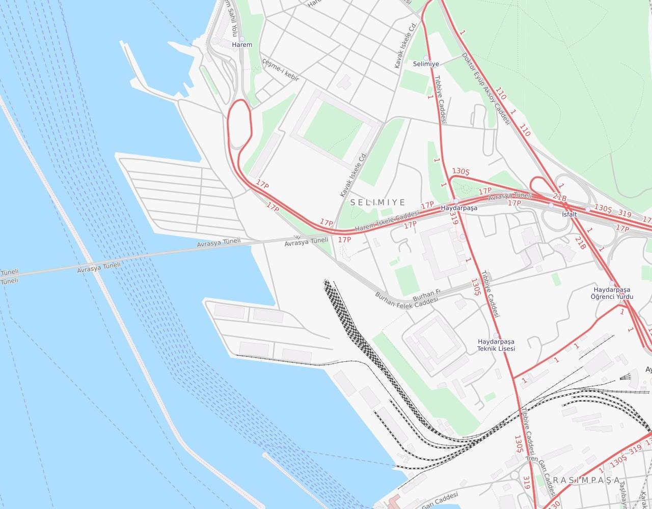 Burhan Felek Caddesi Selimiye Üsküdar İstanbul harita