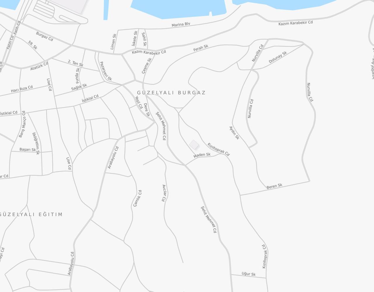 Bursa Guzelyali Burgazpark harita