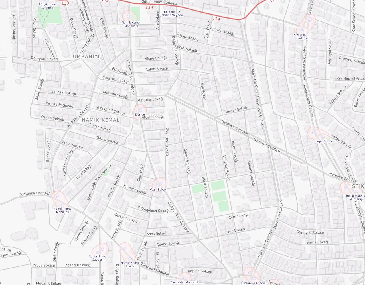 Bürümcük Sokak Namık Kemal Ümraniye İstanbul harita