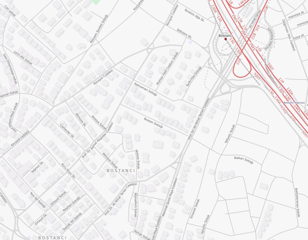 Caddebostan Sokak Bostanci harita