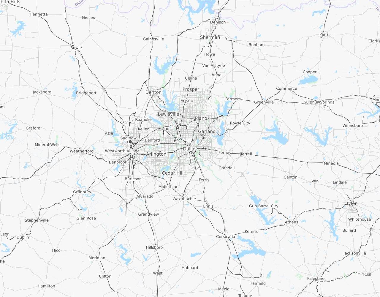 Dallas,texas harita