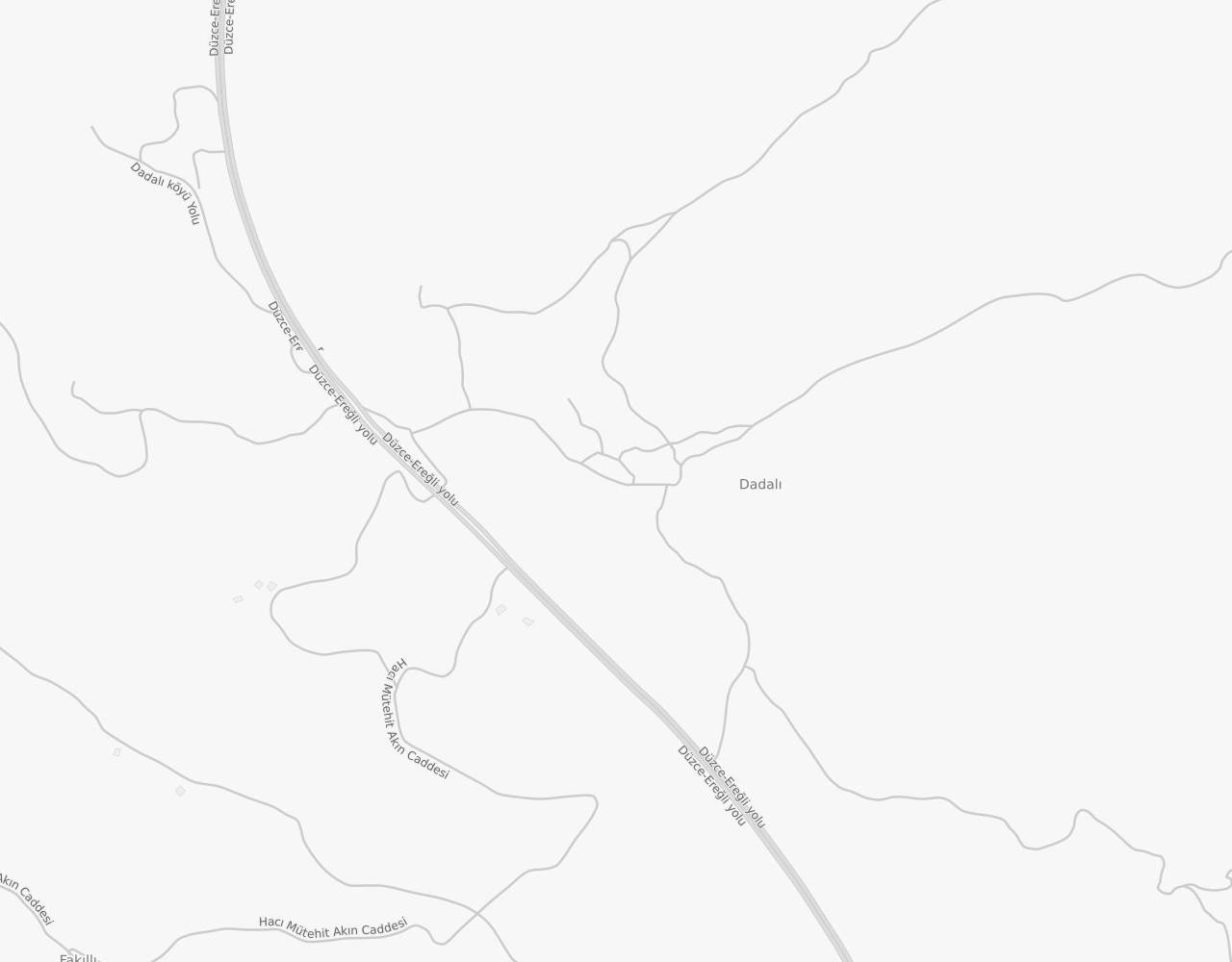 Düzce Dadali Köyü harita