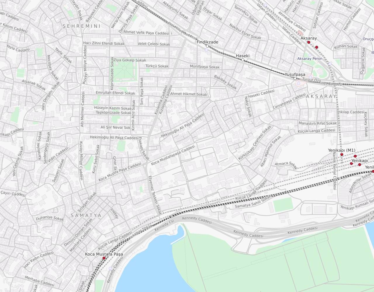 İstanbul Cerrahpaşa Mahallesi Koca Mustafapaşa Caddesi harita