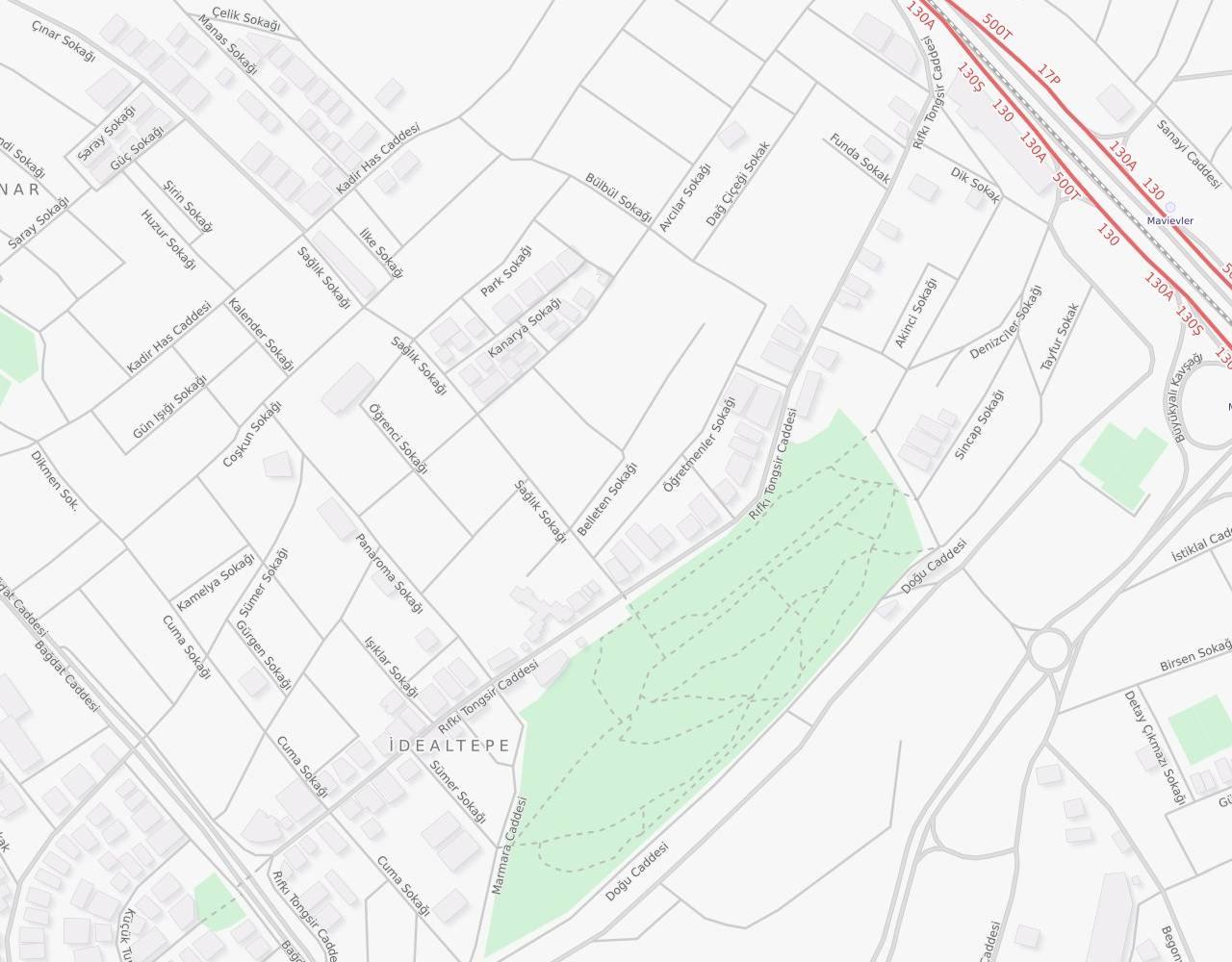 İstanbul Maltepe İdealtepe Belleten Sokak harita