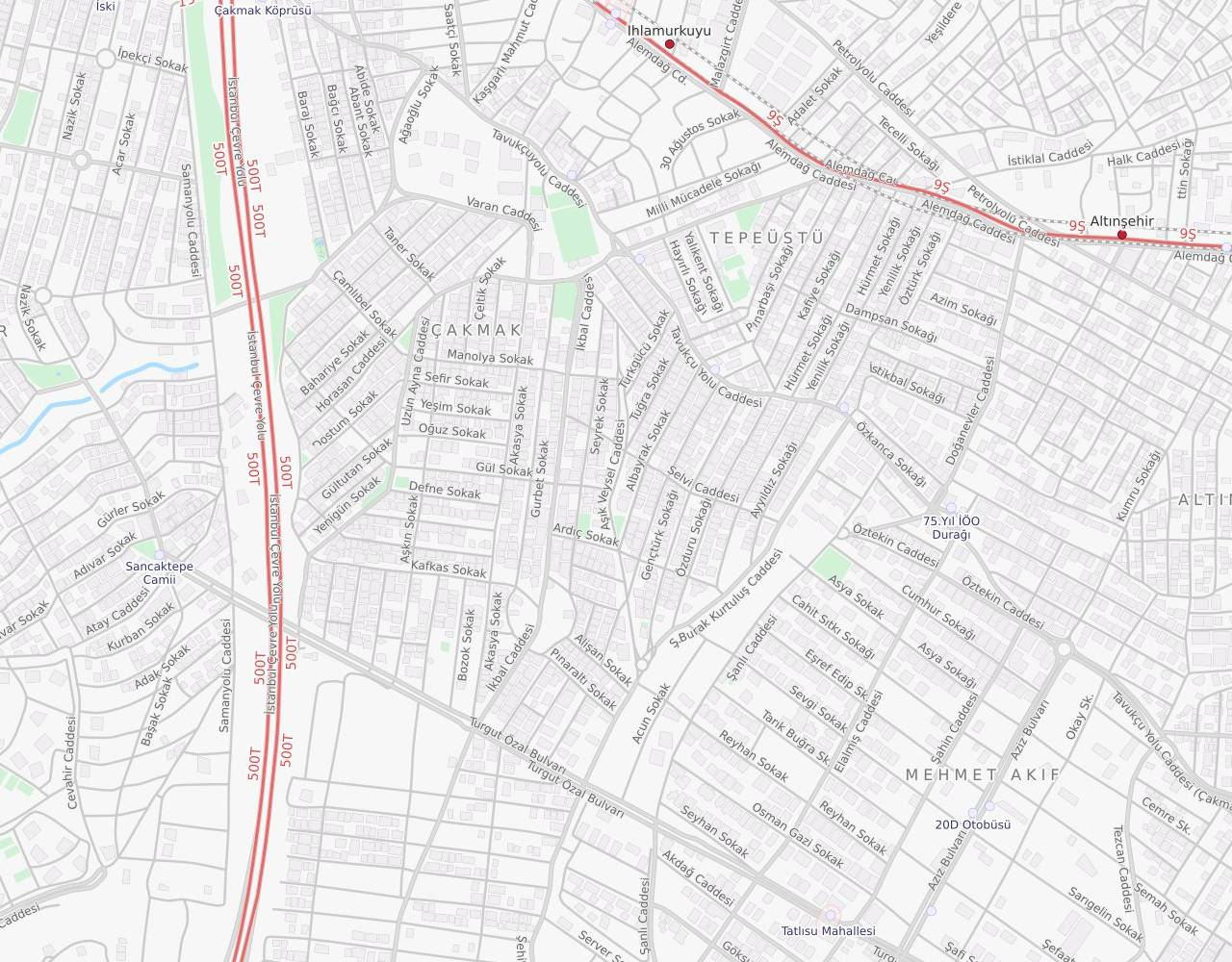 İstanbul Ümraniye Aşık Veysel Caddesi harita