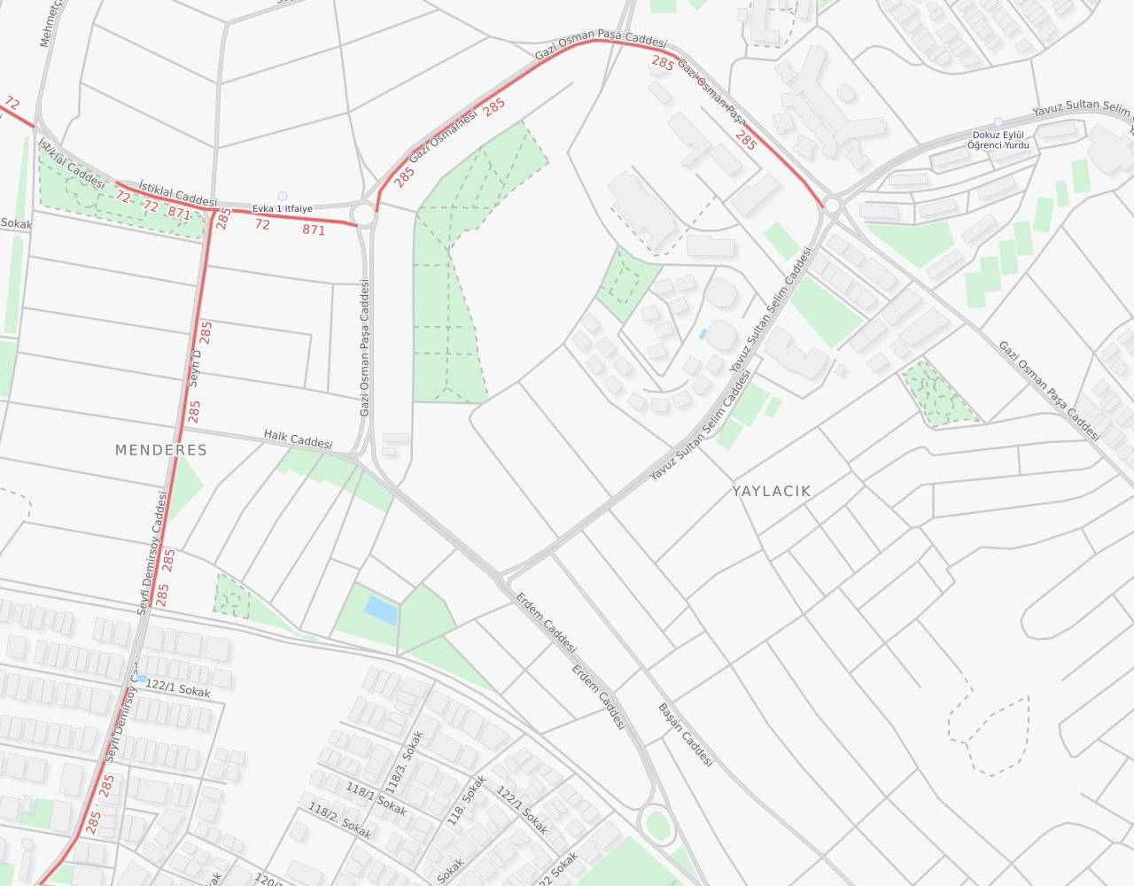 İzmir Buca Yaylacık Mahallesi 1020 Sokak harita