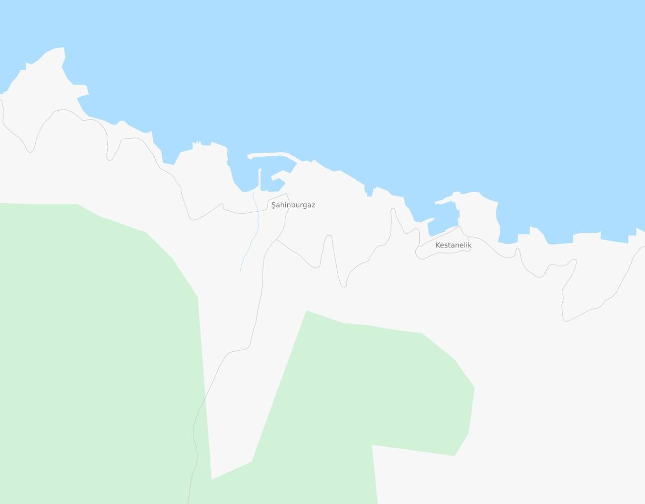 Kestanelik Köyü Yolu Şahinburgaz Erdek Balıkesir harita