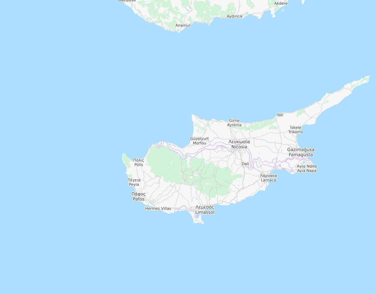 Kıbrıs Yeşilyurt harita