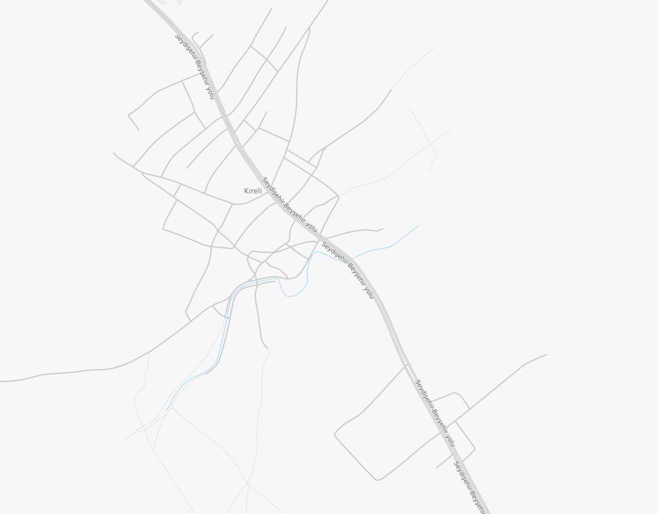 Konya Hüyük Kıreli Kasabası harita