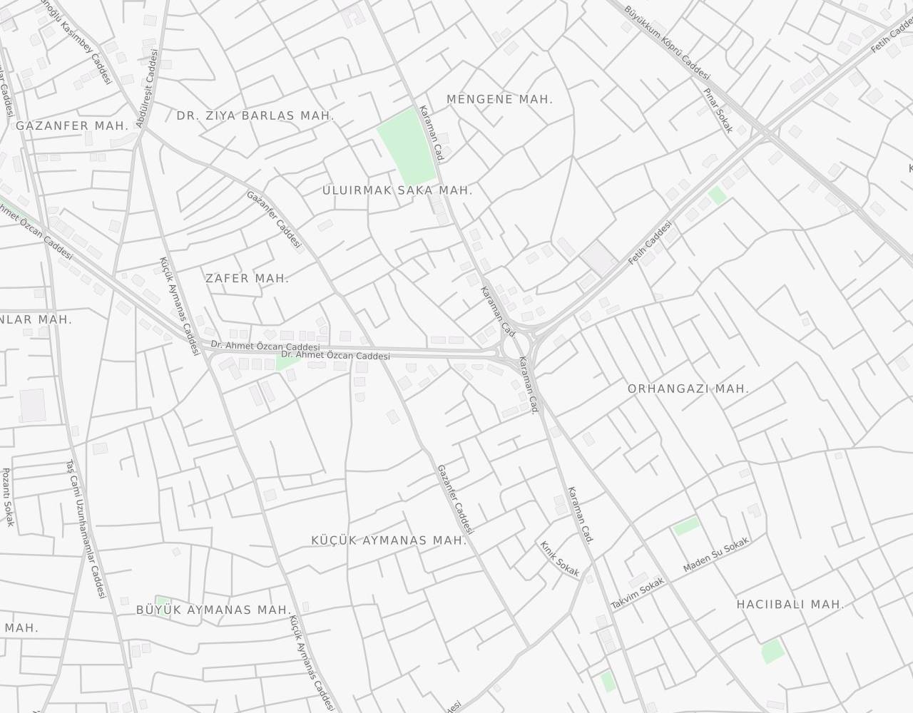 Konya Karatay Ahmet Özcan Caddesi harita