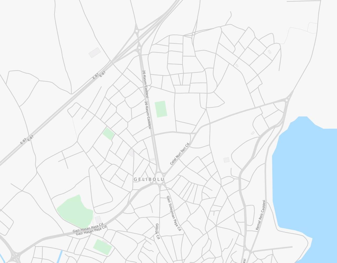 Merkez Gelibolu Çanakkale harita