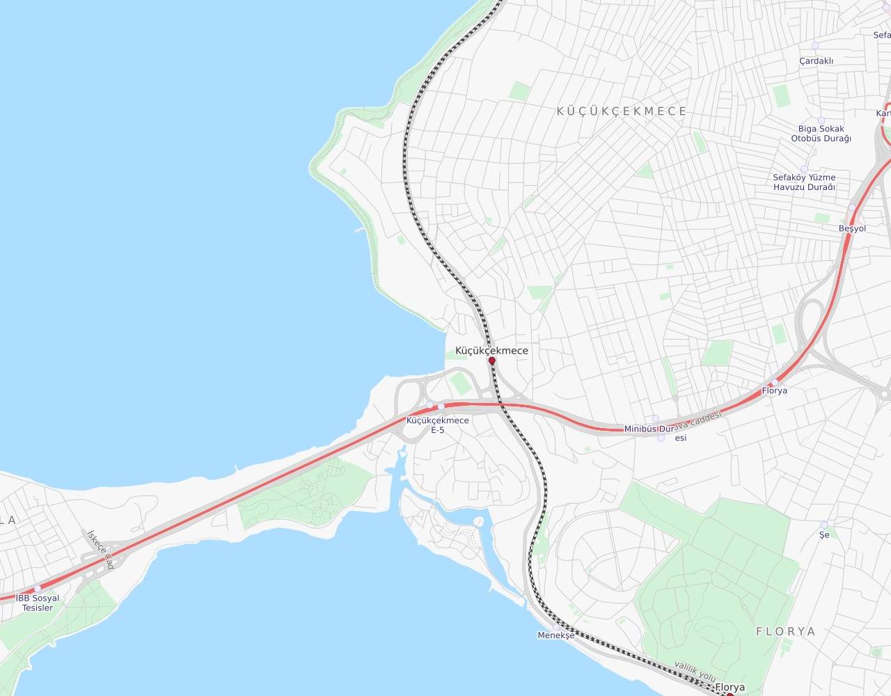 Mimar Sinan Köprüsü Fatih Küçükçekmece İstanbul harita