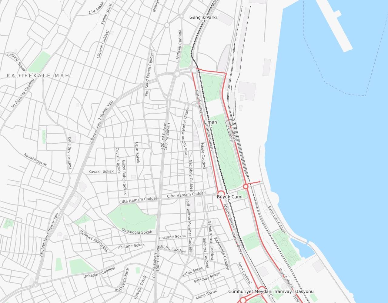 Necip Bey Caddesi Merkez İlkadım Samsun harita