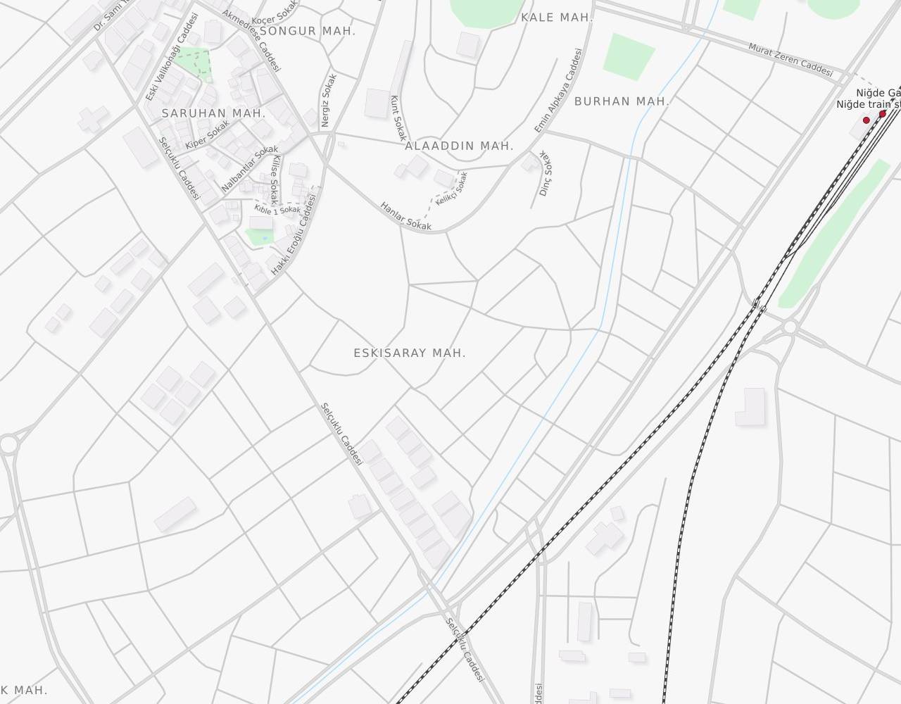 Nigde Merkez Eskisaray Mahallesi harita