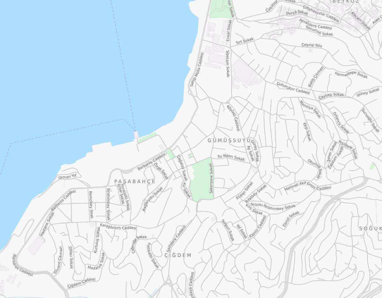 Paşabahçe Beyaz Erguvan Caddesi harita