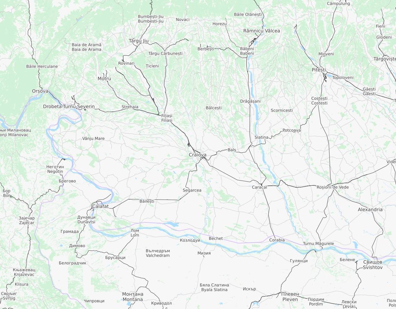 Romanya Krayova harita