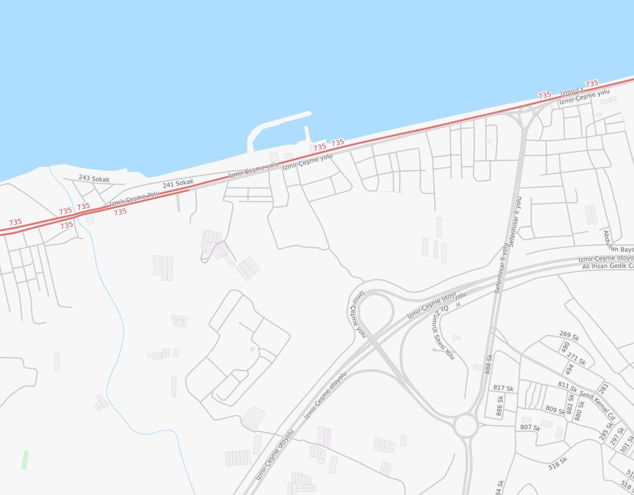 Siteler Güzelbahçe İzmir harita