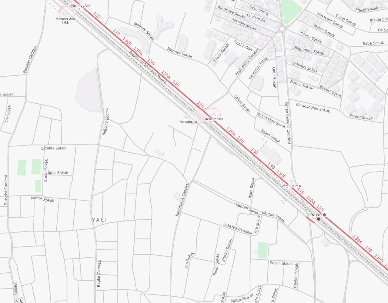 Tuğra Sokak Yalı Kartal İstanbul harita