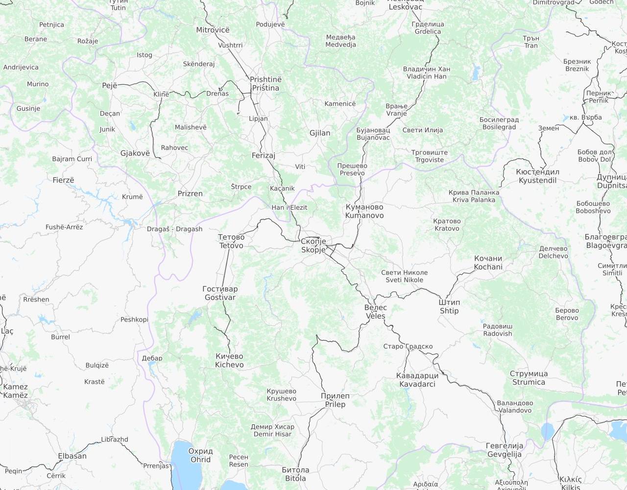 Üsküp Makedonya harita