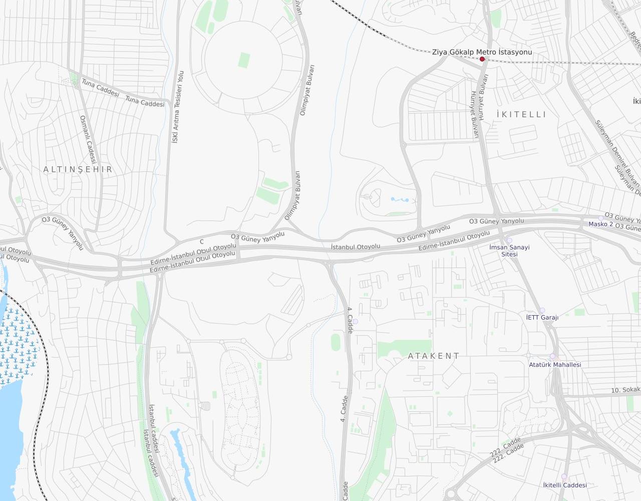 Yarımburgaz Mah Başakşehir harita