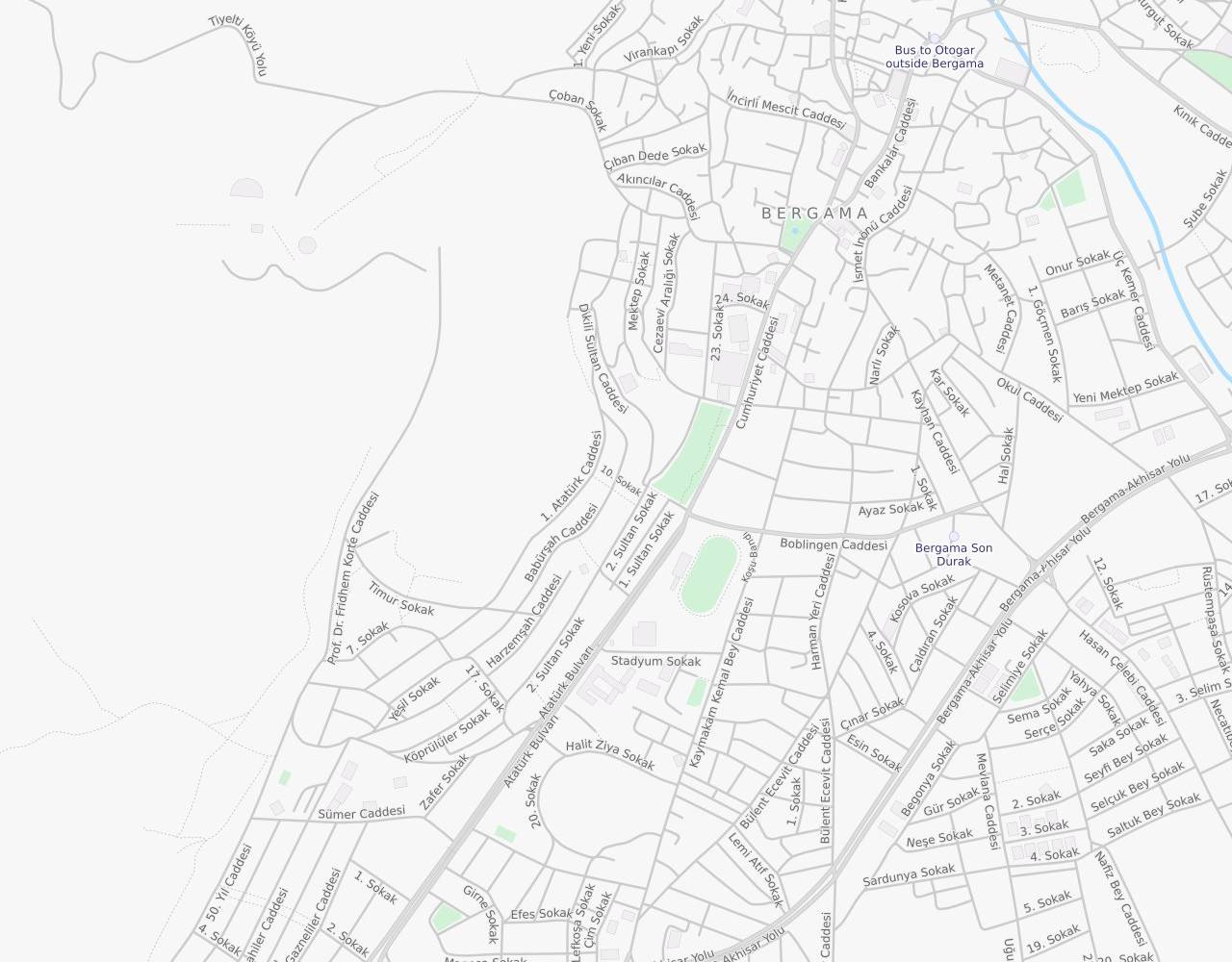 Zafer Bergama İzmir harita