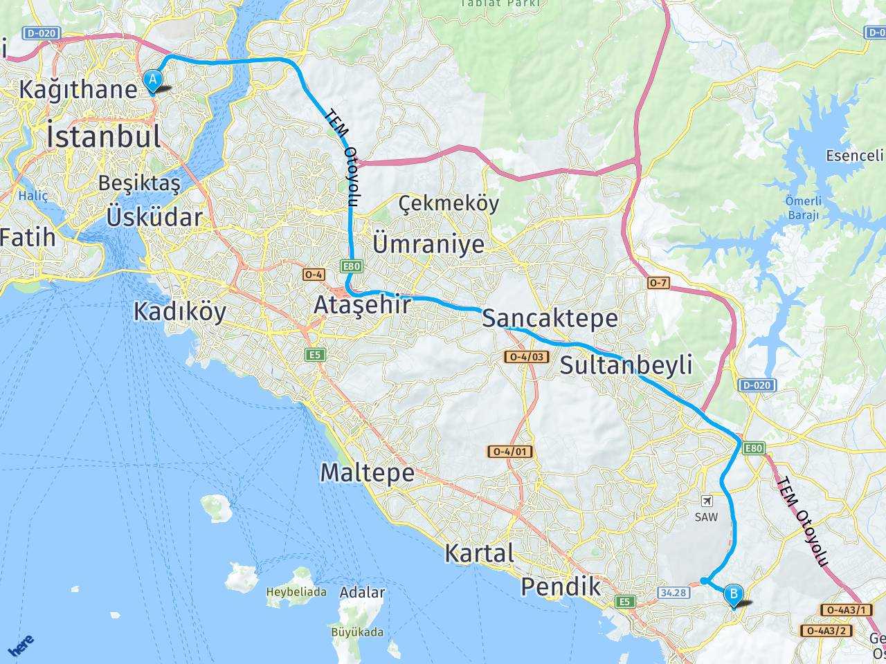 1. levent istanbul Aydınlı Tuzla, İstanbul haritası