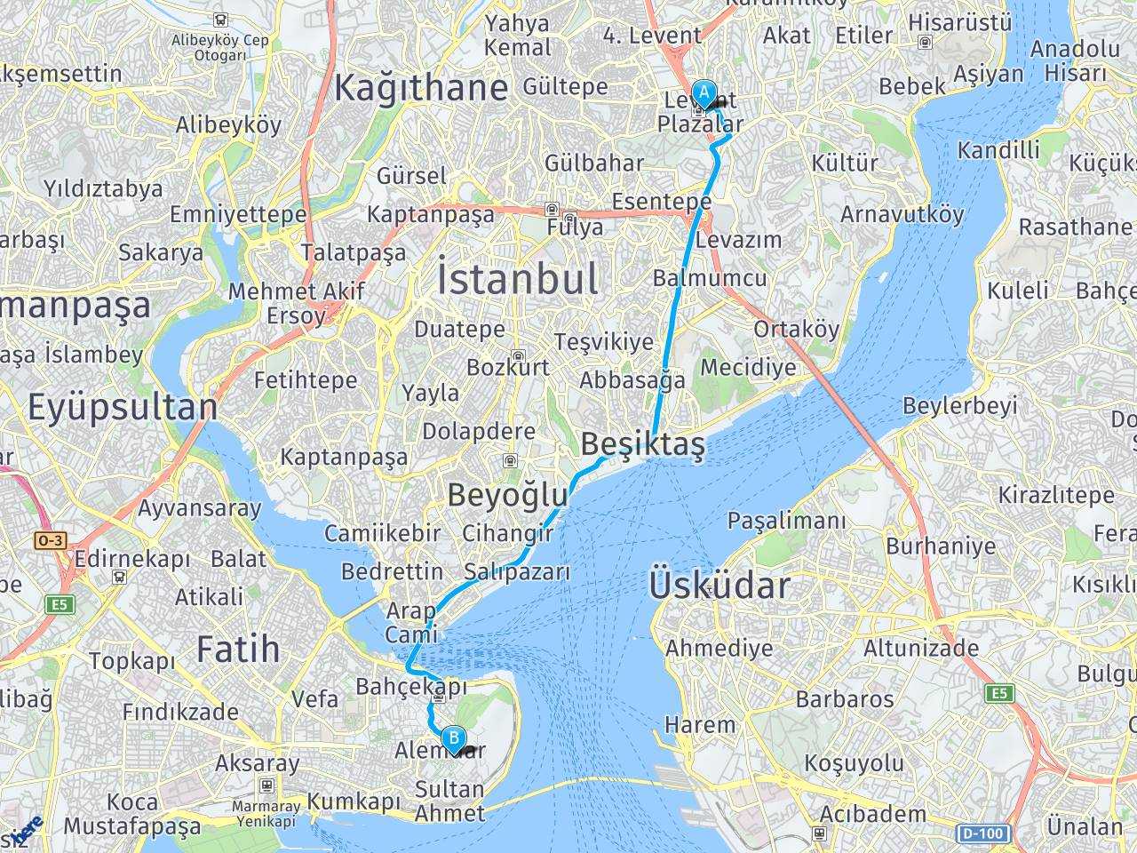 1. Levent Plaza İstanbul istanbul otobüs gari haritası