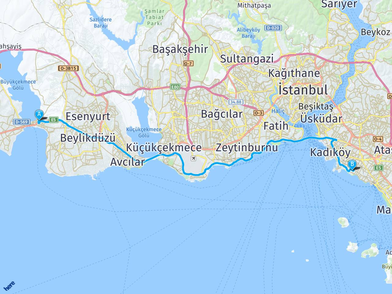 19 Mayıs Mah. İstanbul Kadikoy Caddebostan haritası