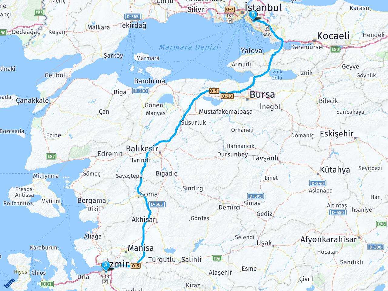 3613 Sokak Mehtap Mahallesi Konak İzmir Ataşehir haritası