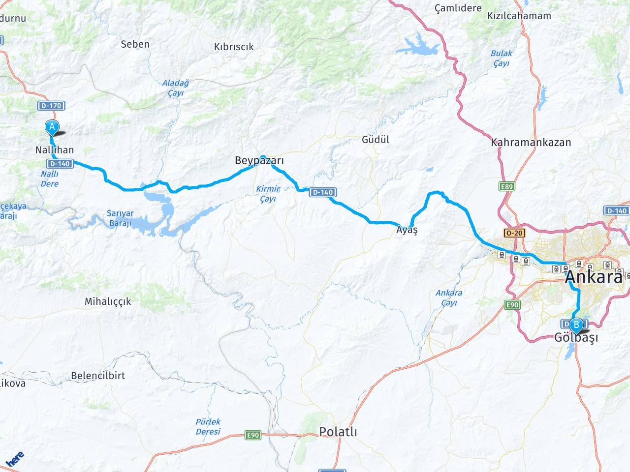 Ankara, Akdere Ankara, Gölbaşı Polis Akademisi Başkanlığı haritası
