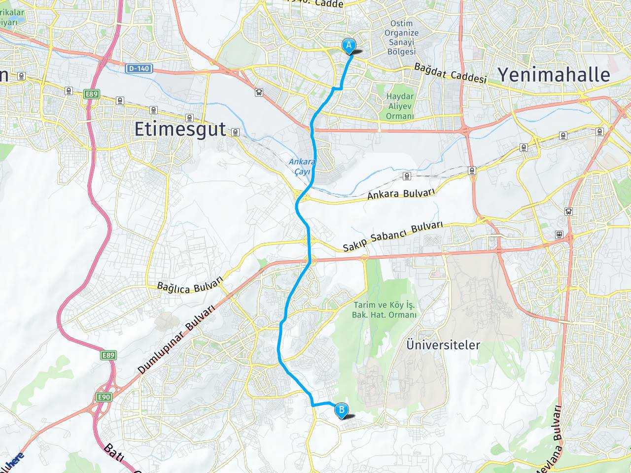 ankara batikent Ankara BEYTEPE haritası