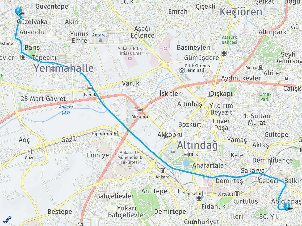 Ankara Turkuaz Toki Evleri Ankara çankaya haritası
