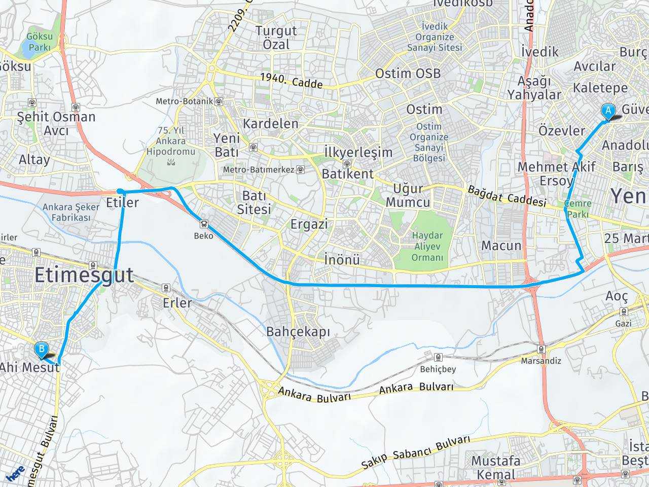 Ankara Turkuaz Toki Evleri Ankara etimesgut haritası