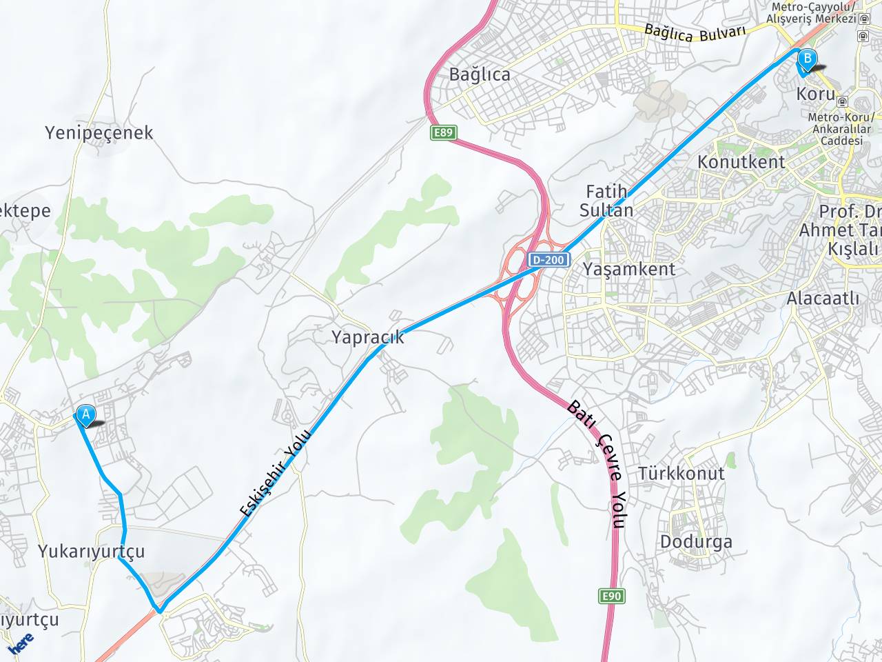 Ankara Yapracık Toki ankara koru haritası