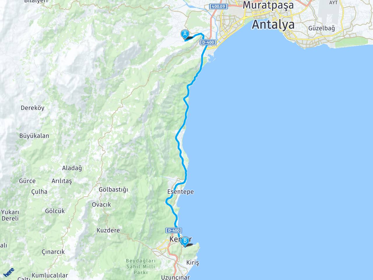 Antalya Çakırlar Antalya Merkez haritası