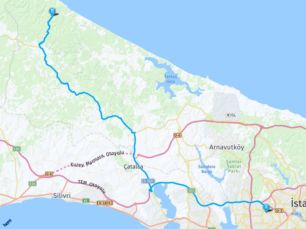 Bagcilar Agcilar Sancaktepe Mah Osmangazi Cad No62 Çatalca Binkılıç haritası