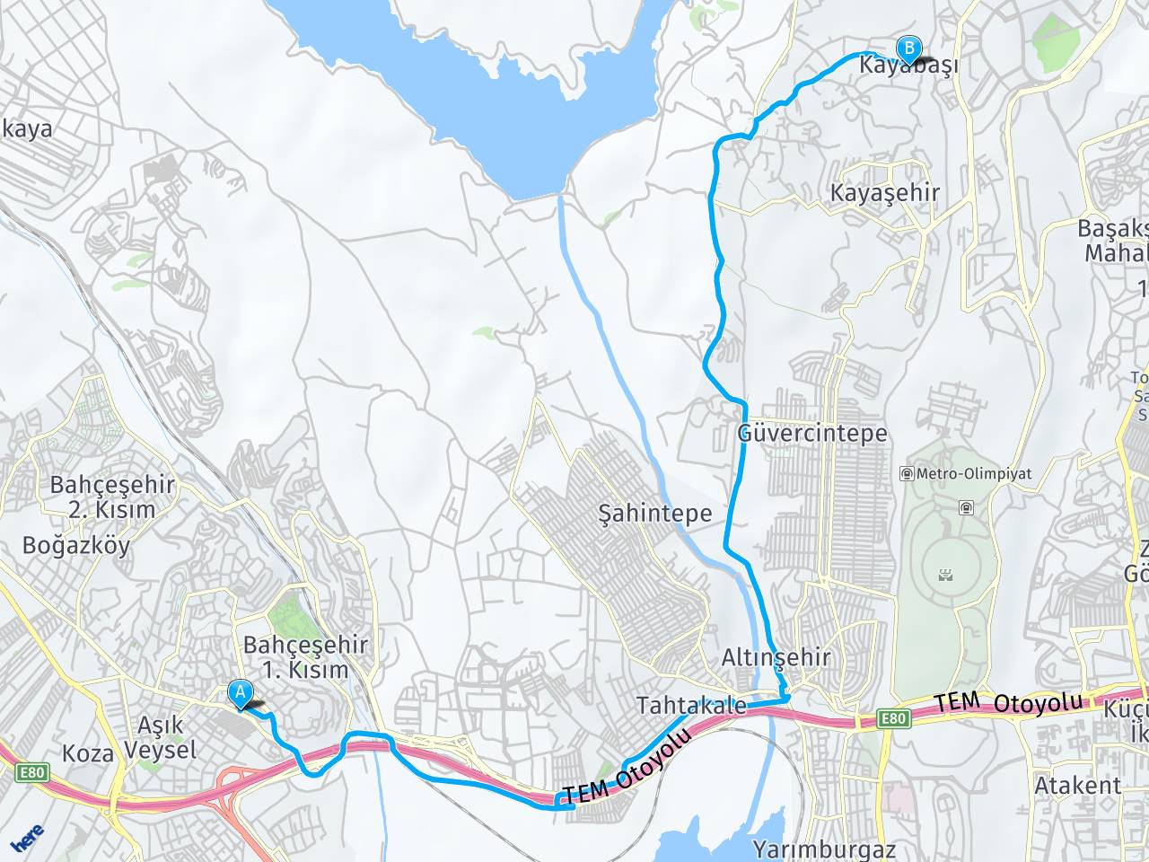 Başakşehir Bahçeşehir 2.kısım İstanbul Başakşehir kayabaşı mah haritası