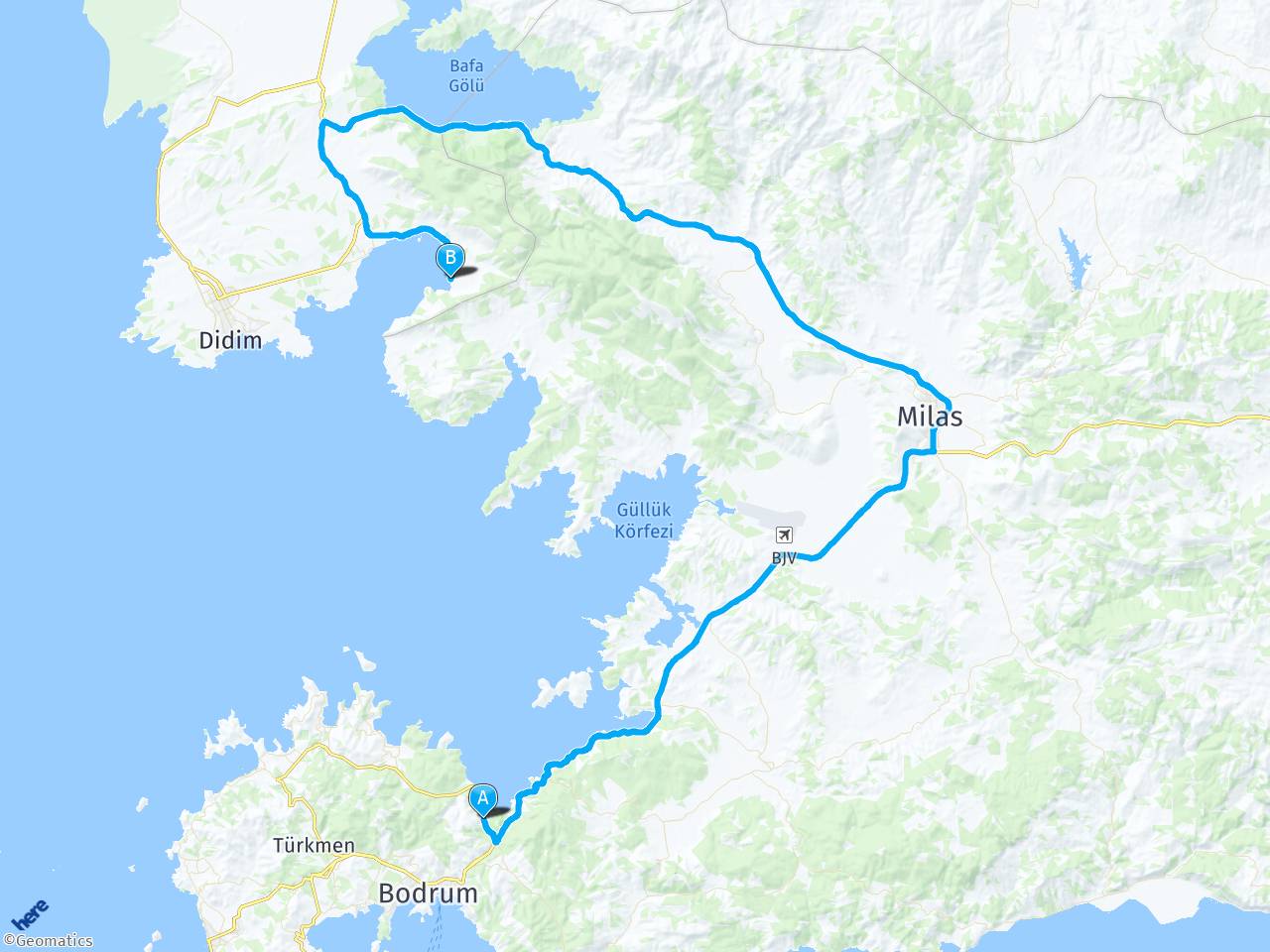 Bodrum Torba Akbük Koyu Arası Kaç Kilometre?