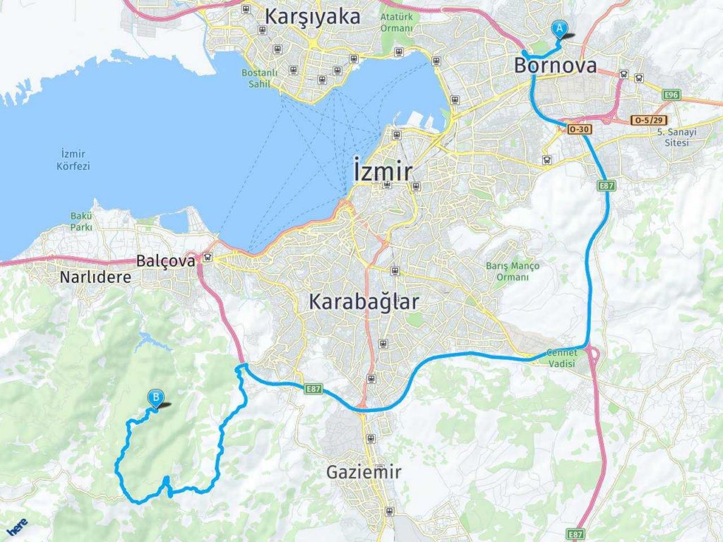 Bornova İzmir İzmir Karabağlar haritası