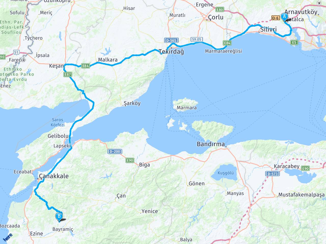 Çatalca, İstanbul Çatalca Nakkaslar haritası