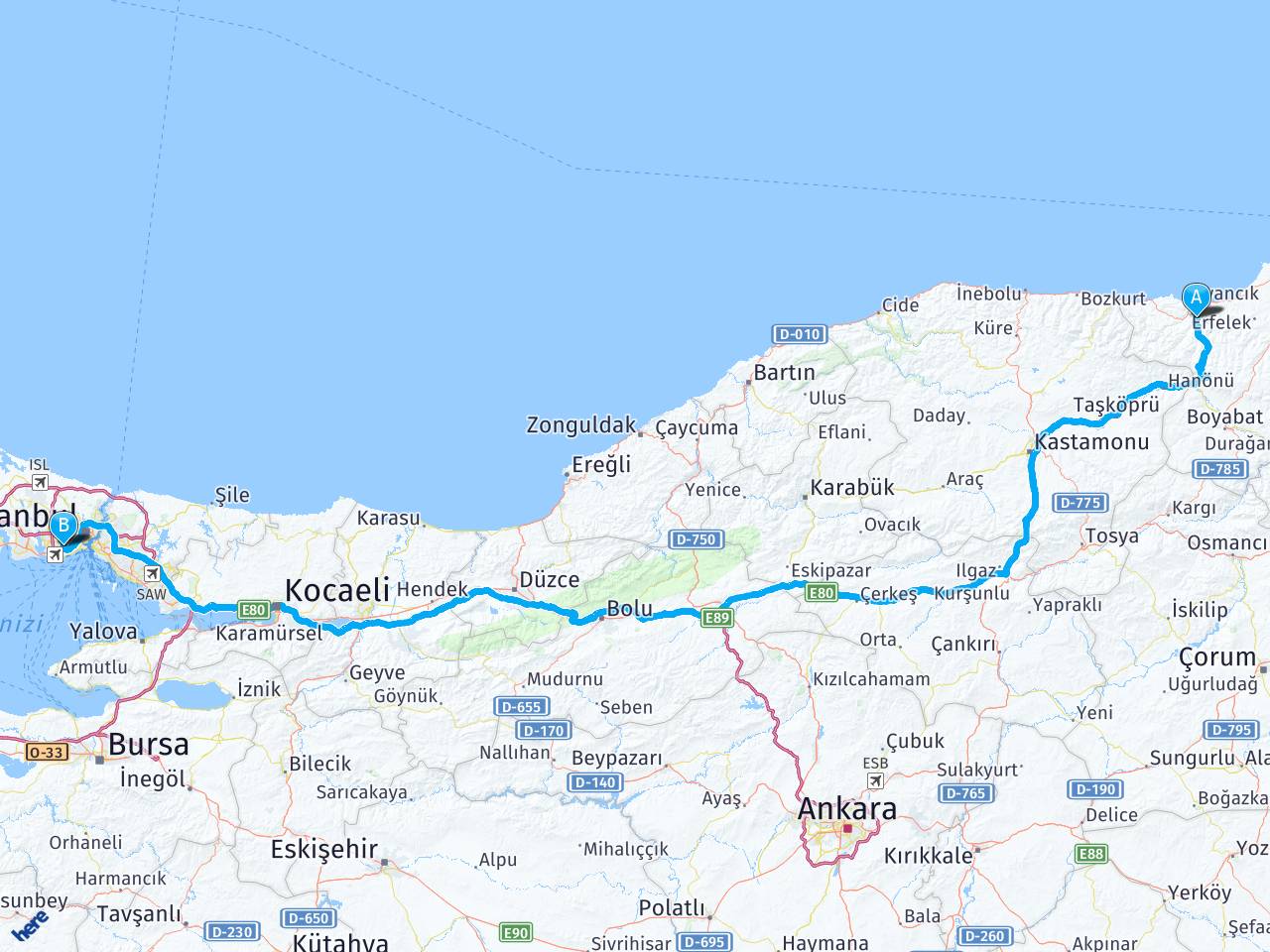 Ese Ayancık Sinop İstanbul, Bahçeci umut tüp bebek merkezi haritası