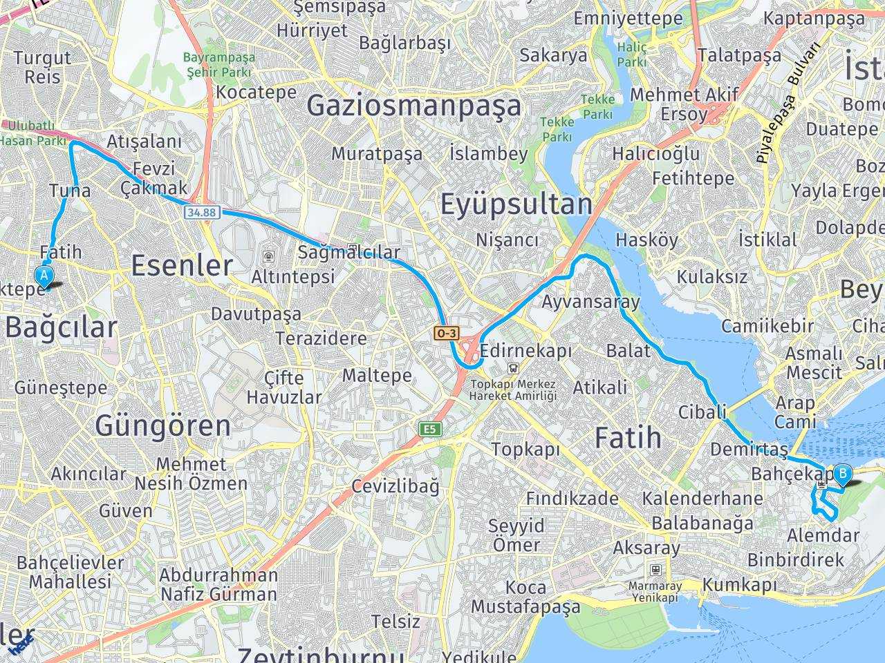 İstanbul Bağcılar Çınar Mahlesı 851 Hocapasa Mah.tayahatun Sok. 17 Sirkeci, Fatih, 34412 İstanbul, Türkiye haritası