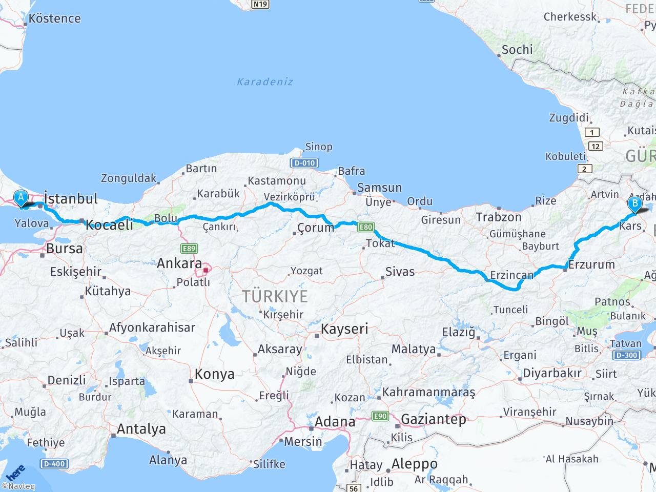 İstanbul Çengelköy Ata 2ta Ardahan Dağcı Köyü haritası