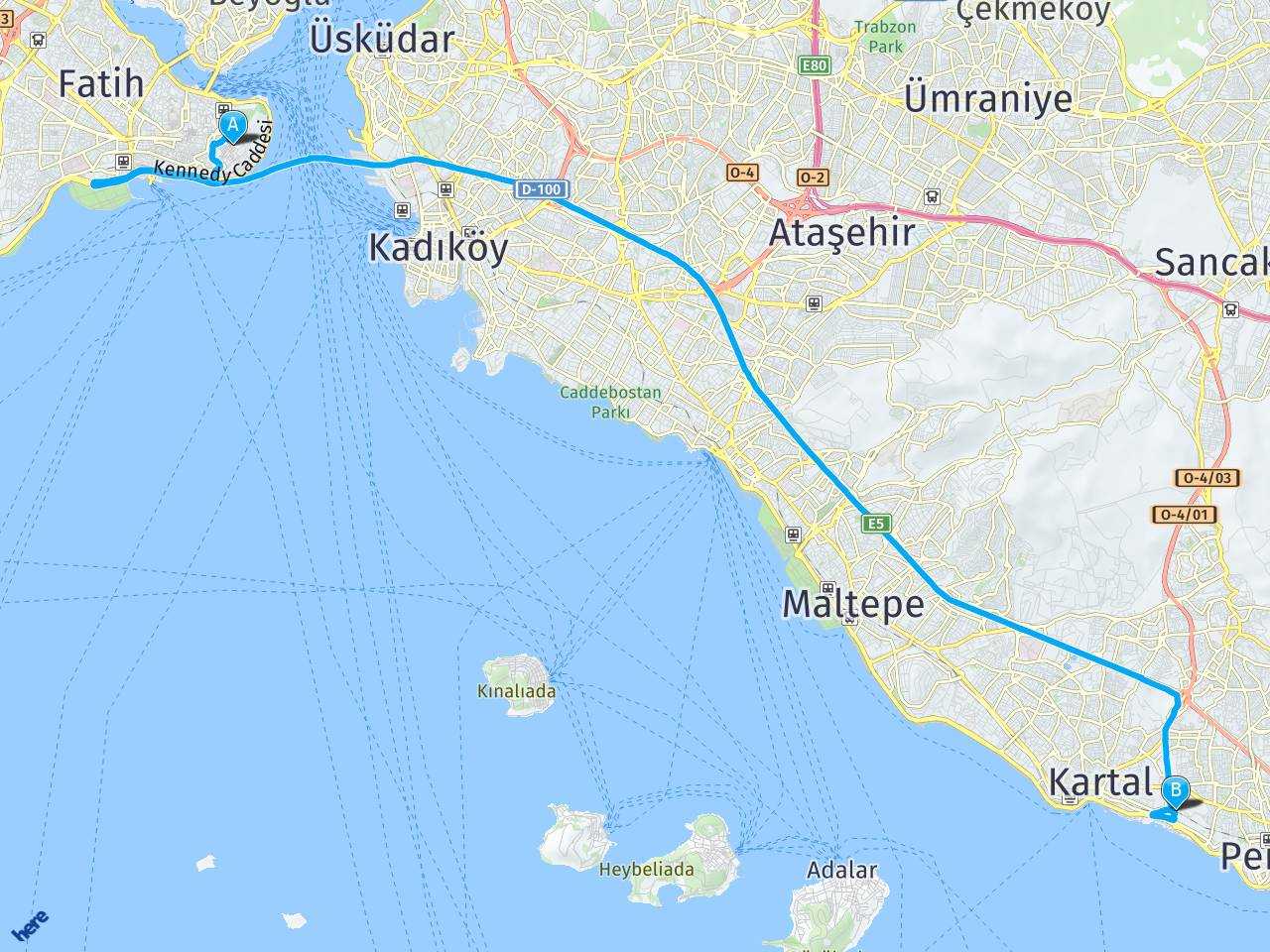 İstanbul, İçerenköy İstanbul, Kartal-Yunus Mah. haritası