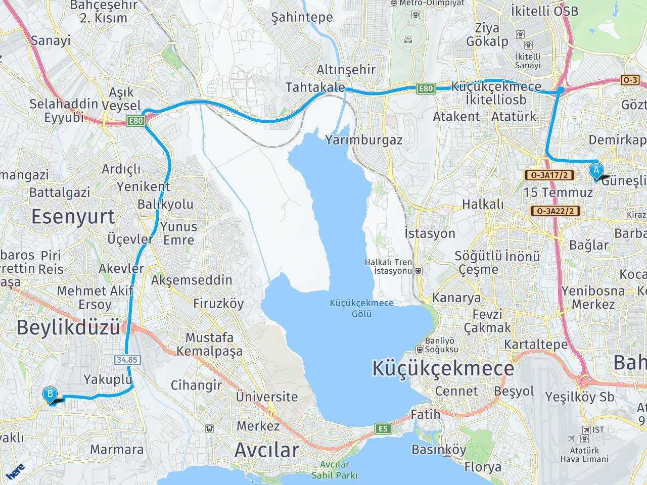 İstanbul,bağcılar Fatih Mah. İhlamur Sok Beylikdüzü Kavaklı Mahallesi Halikarnas Sokak haritası