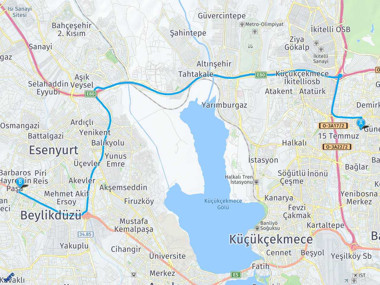 İstanbul,bağcılar Fatih Mah. İhlamur Sok İstanbul Esenyurt Barbaros Hayrettin Paşa Mahallesi 1997 Sokak haritası