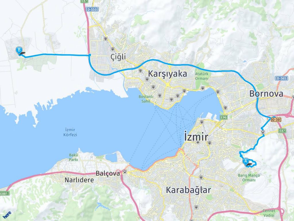 İzmir Buca Tınaztepe İzmir Sasali haritası