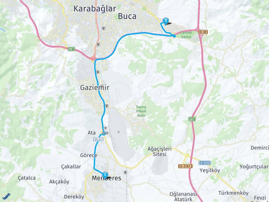 izmir cumaovası İzmir Tınaztepe Kampüsü haritası
