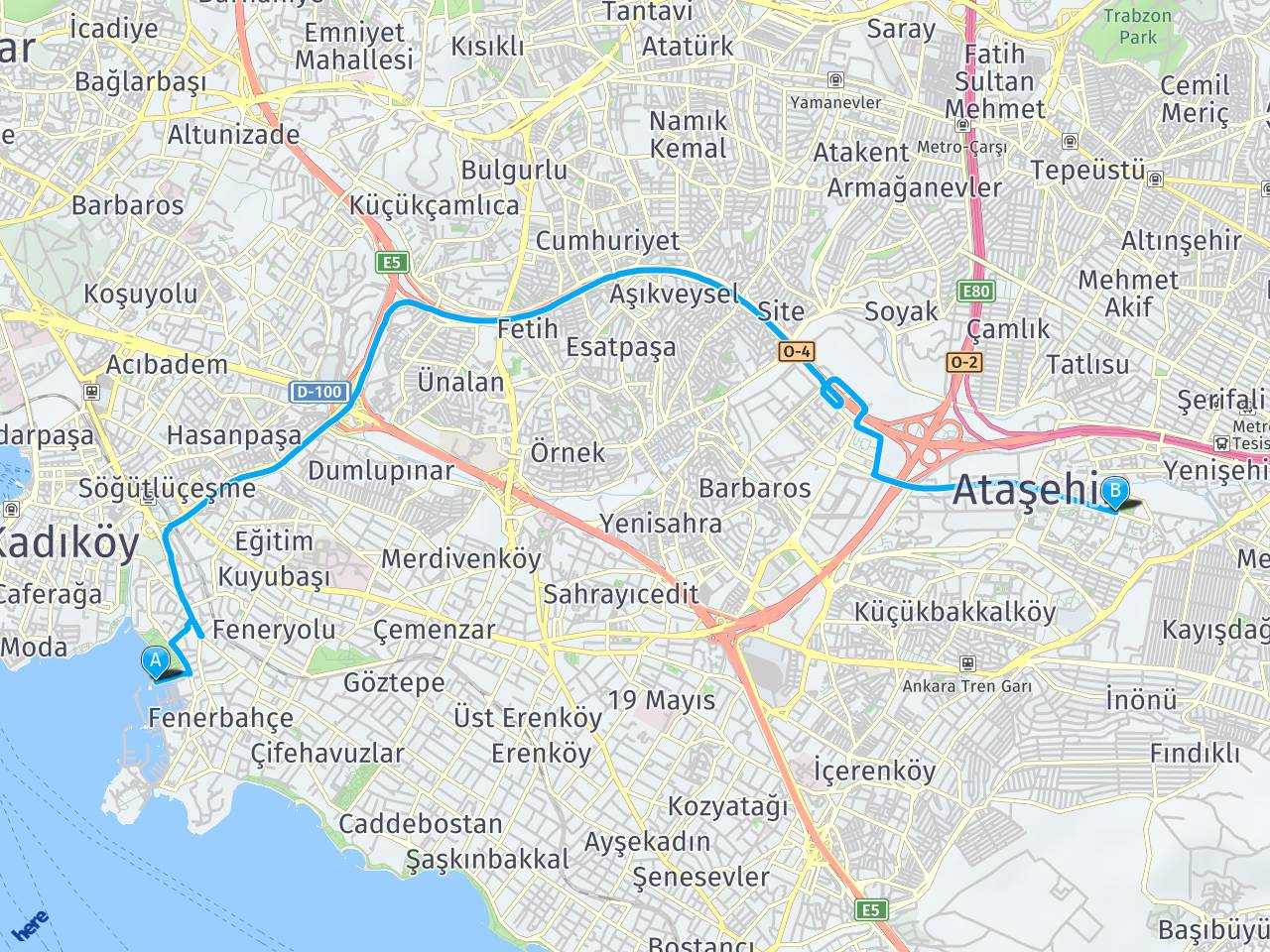 Kalamış Marina İstanbul Watergarden ataşehir haritası