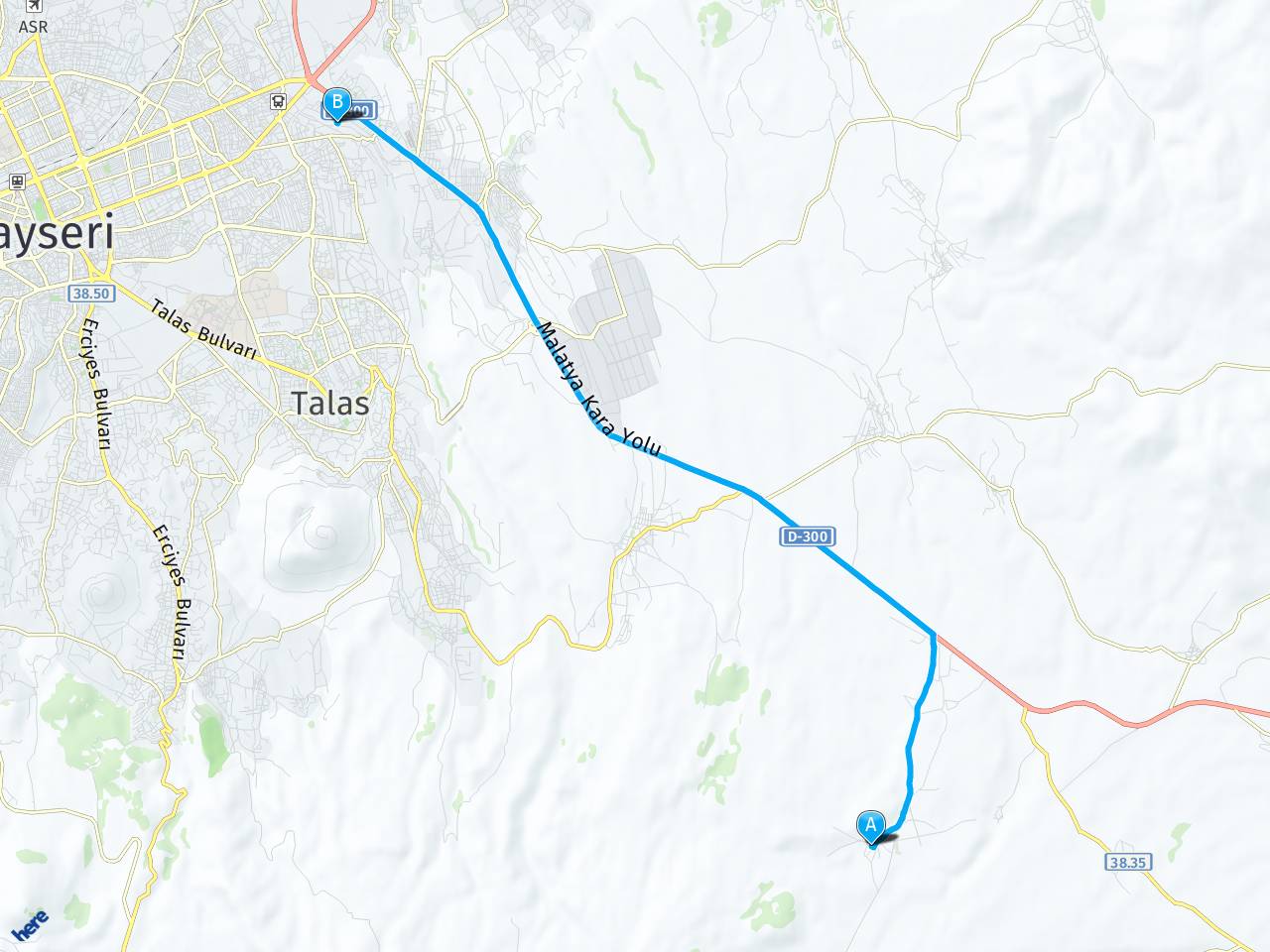 Kayseri Kepez Köyü Kayseri Melikgazi Germir Mahallesi haritası